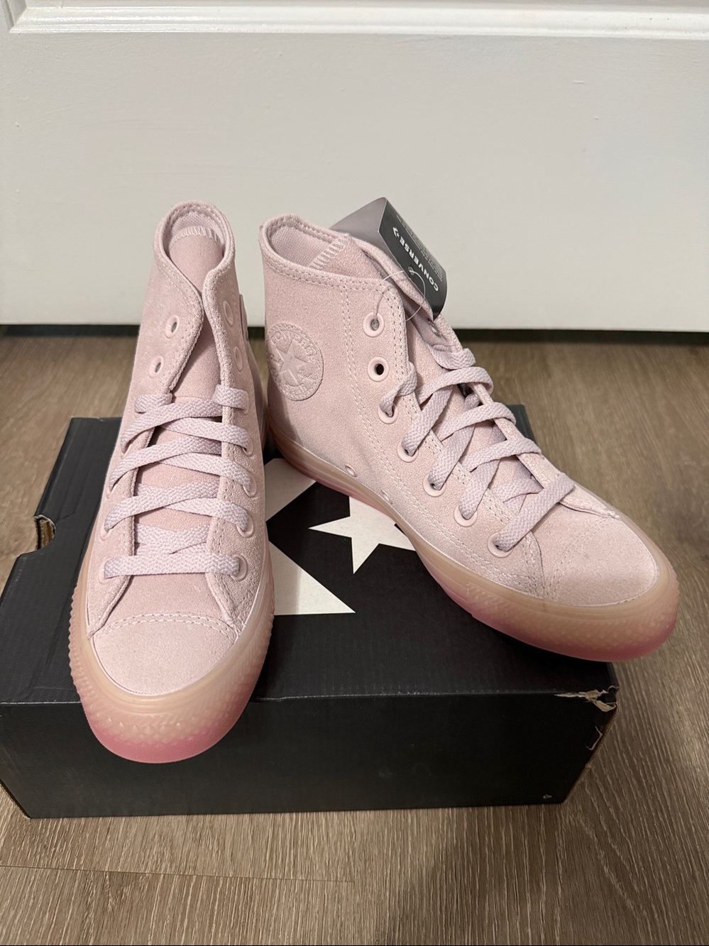 Converse High-Top Sneakers in Light Pink